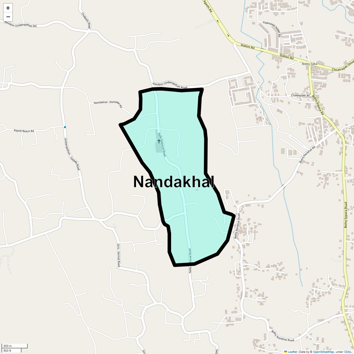 Location Map of Nandakhal, Mumbai