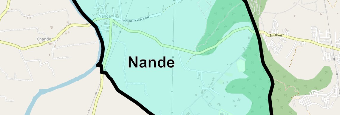 Location Map of Nande, Pune