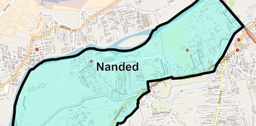 Location Map of Nanded, Pune