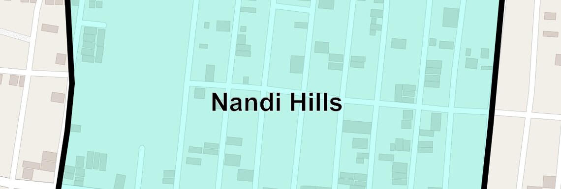 Location Map of Nandi Hills, Hyderabad