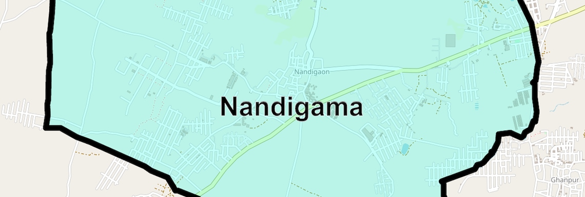 Location Map of Nandigama, Hyderabad