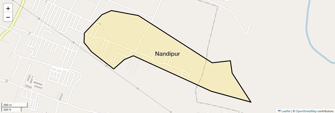 Location Map of Nandipur, Bhubaneswar