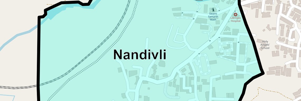 Location Map of Nandivli, Thane