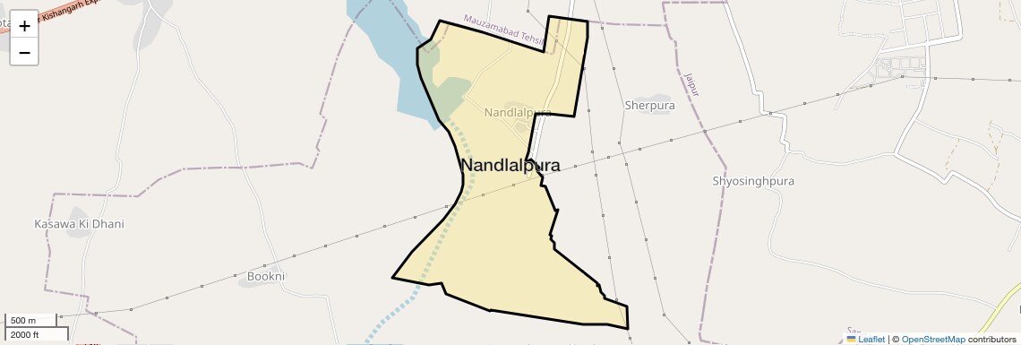 Location Map of Nandlalpura, Jaipur