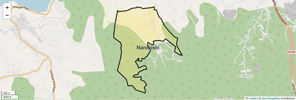 Location Map of Nandoshi, Pune