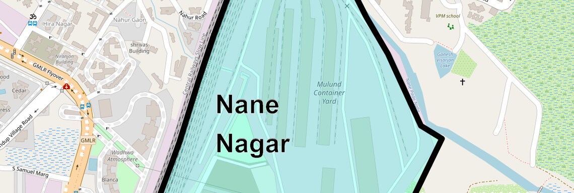 Location Map of Nane Nagar, Mumbai