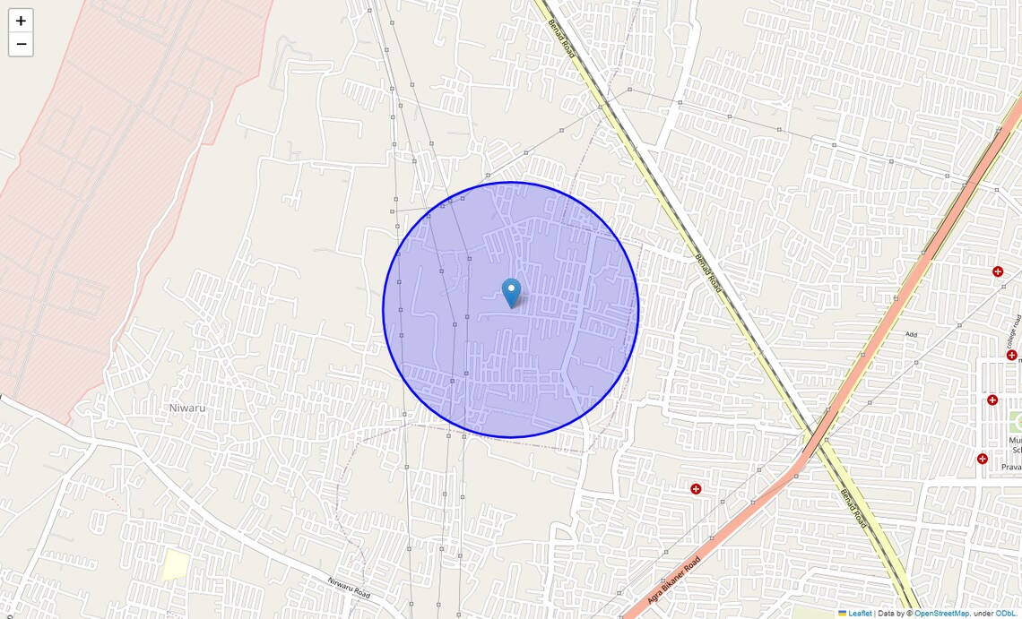 Location Map of Nangal Jaisabohra, Jaipur