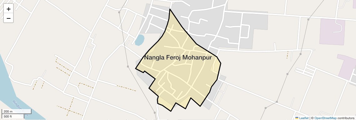 Location Map of Nangla Feroj Mohanpur, Ghaziabad