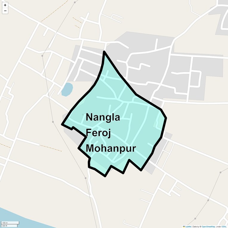 Location Map of Nangla Feroj Mohanpur