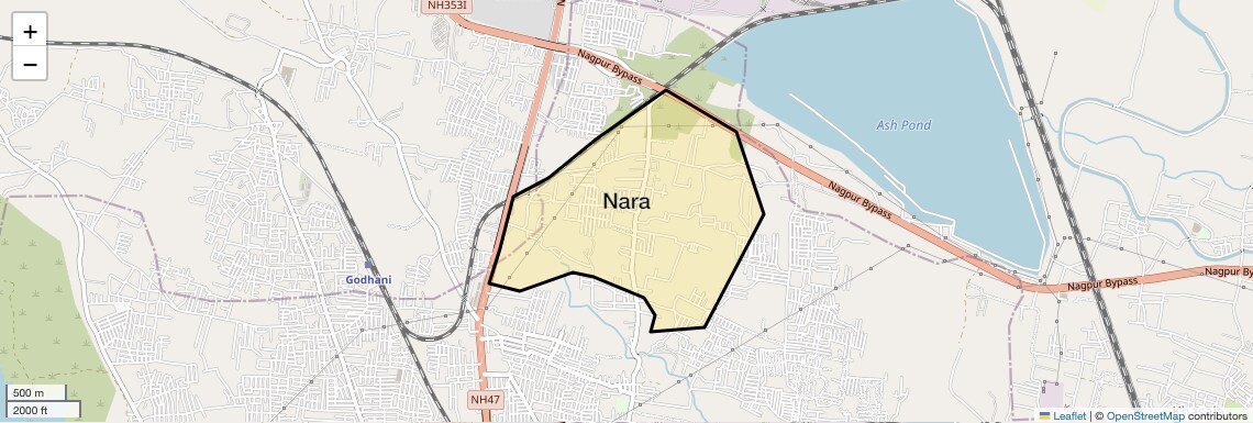Location Map of Nara, Nagpur