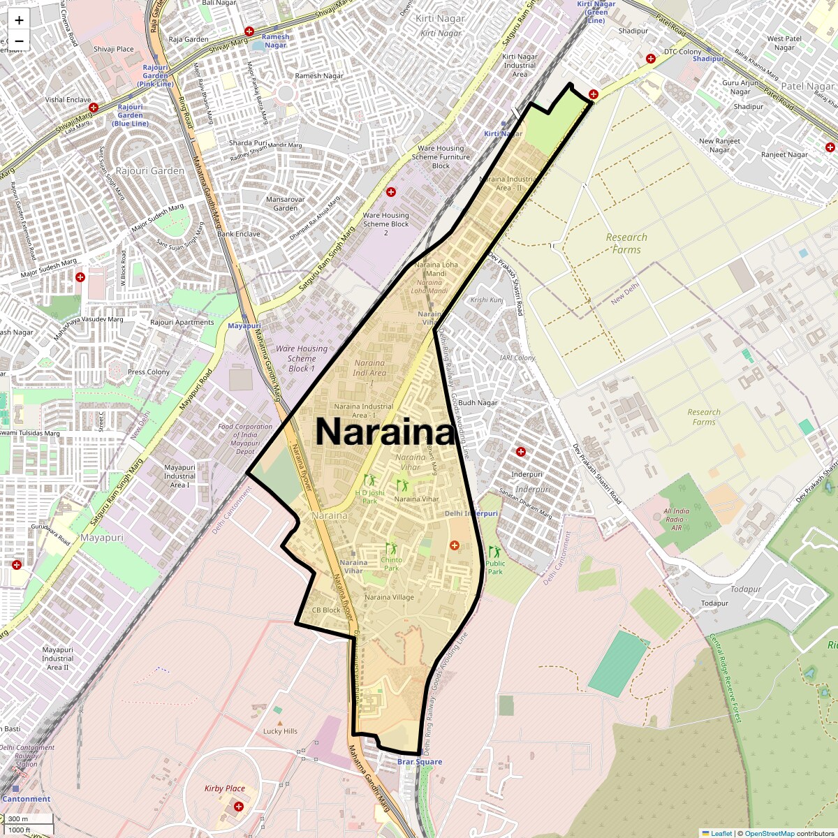 Check Time Travel of Naraina, Delhi