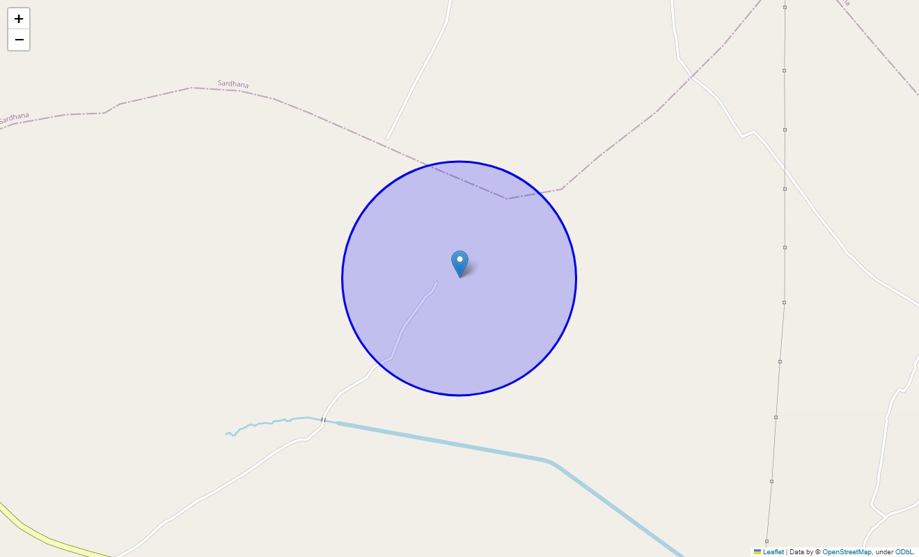 Location Map of Narangpur, Meerut