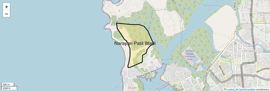 Location Map of Narayan Patil Wadi, Mumbai