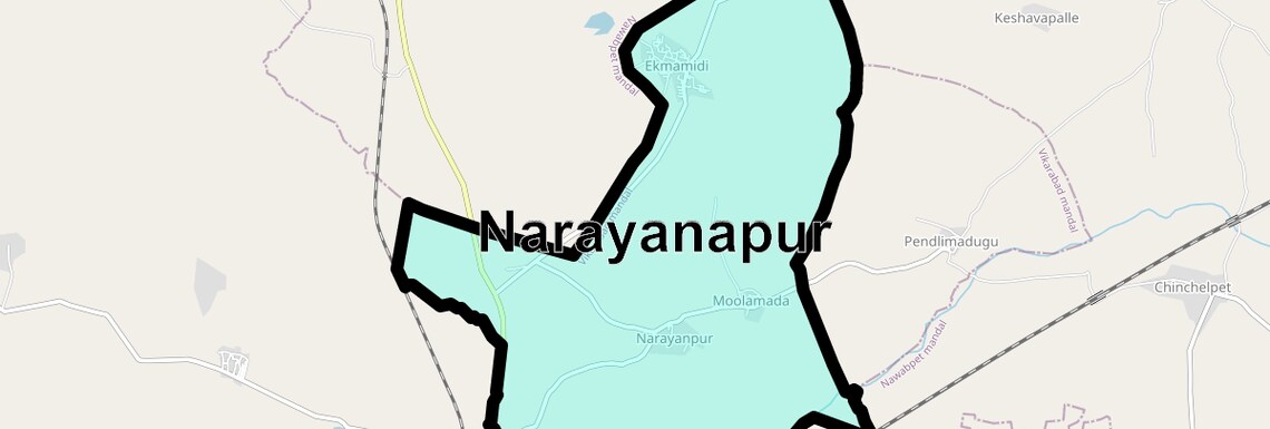 Location Map of Narayanapur, Hyderabad