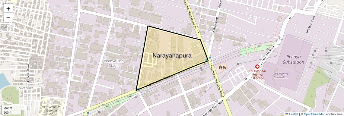 Location Map of Narayanapura, Bangalore