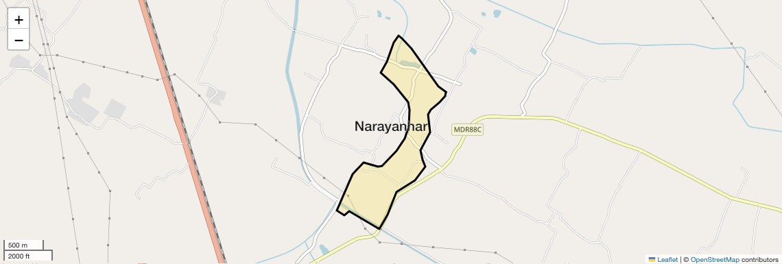 Location Map of Narayanhar, Lucknow