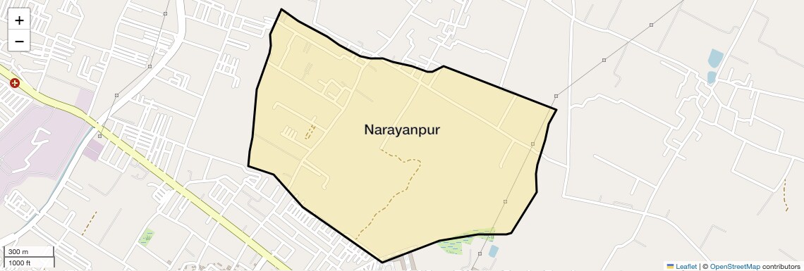 Location Map of Narayanpur, Ghaziabad