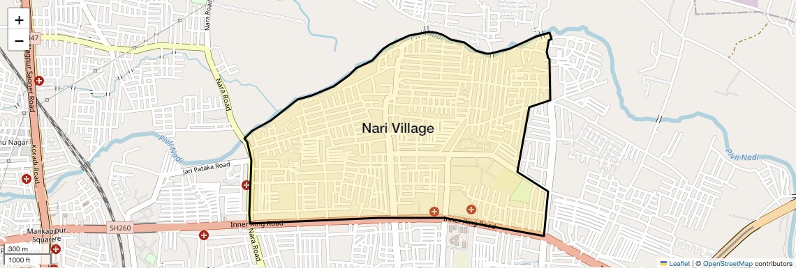 Location Map of Nari Village, Nagpur
