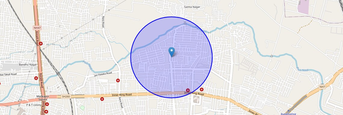 Location Map of Nari Village, Nagpur