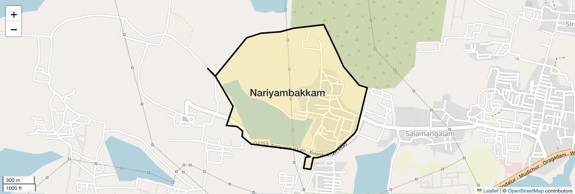 Location Map of Nariyambakkam, Chennai