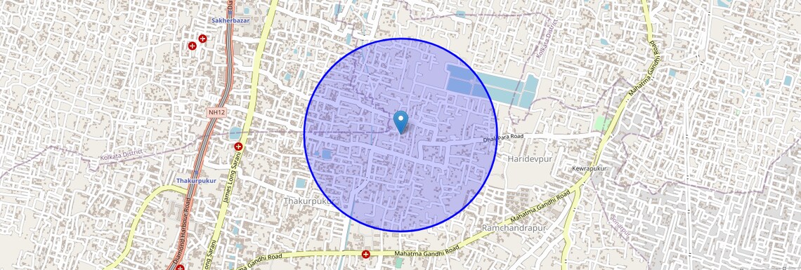 Location Map of Narkel Bagan, Kolkata