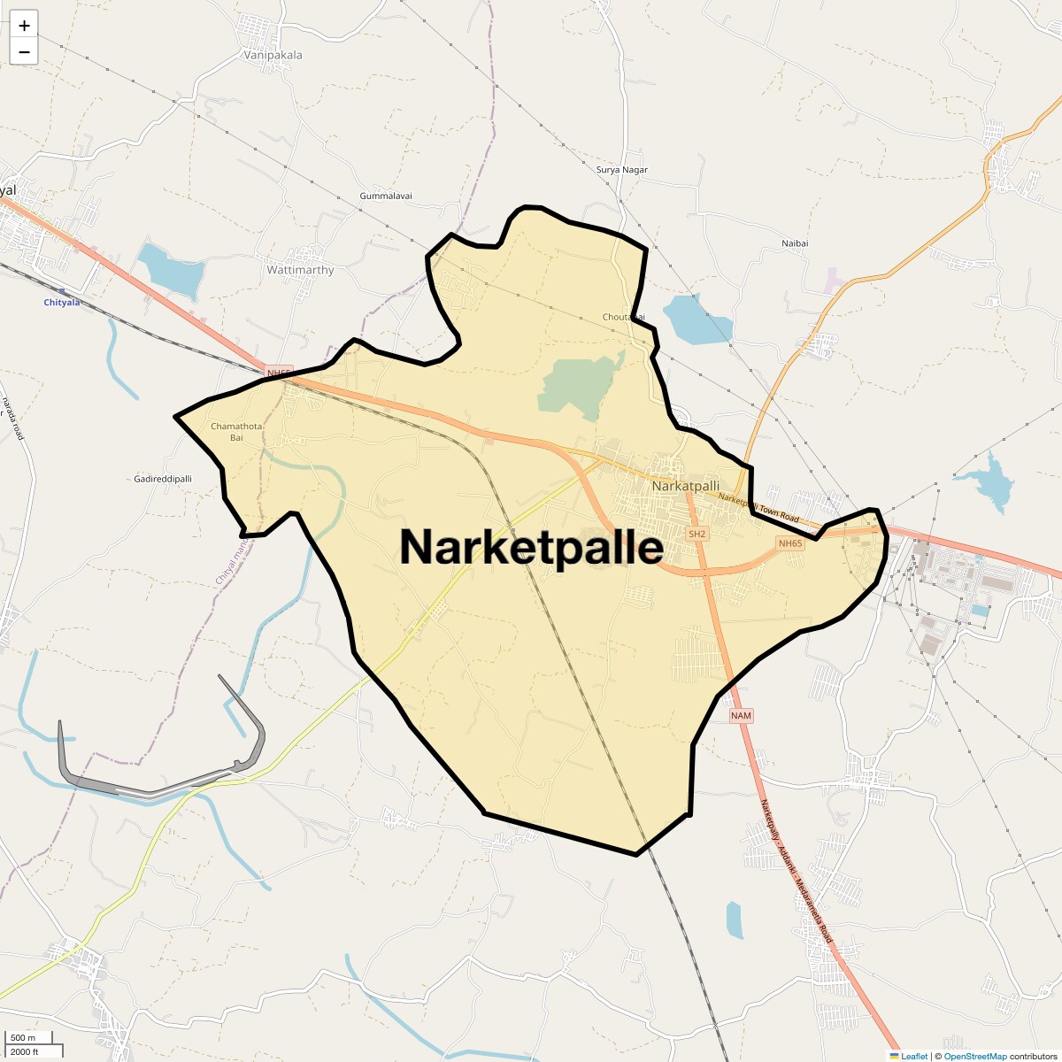Narketpalle Map