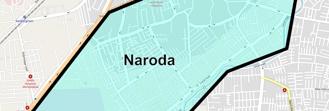 Location Map of Naroda, Ahmedabad