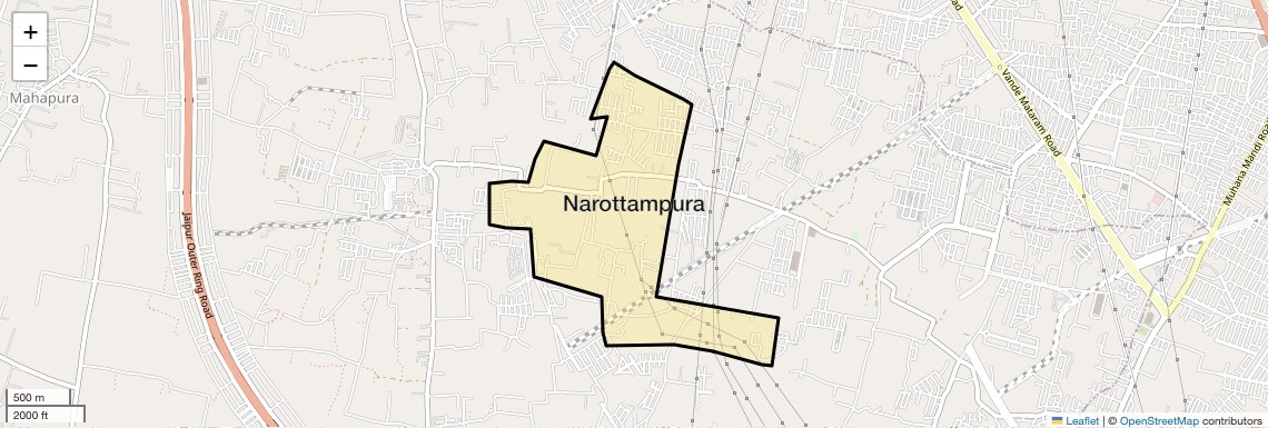 Location Map of Narottampura, Jaipur