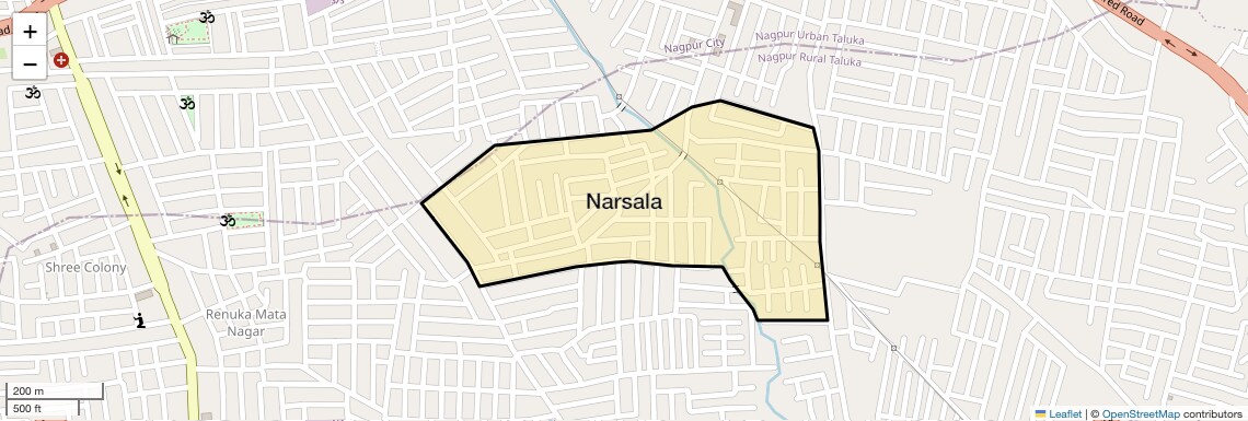 Location Map of Narsala, Nagpur
