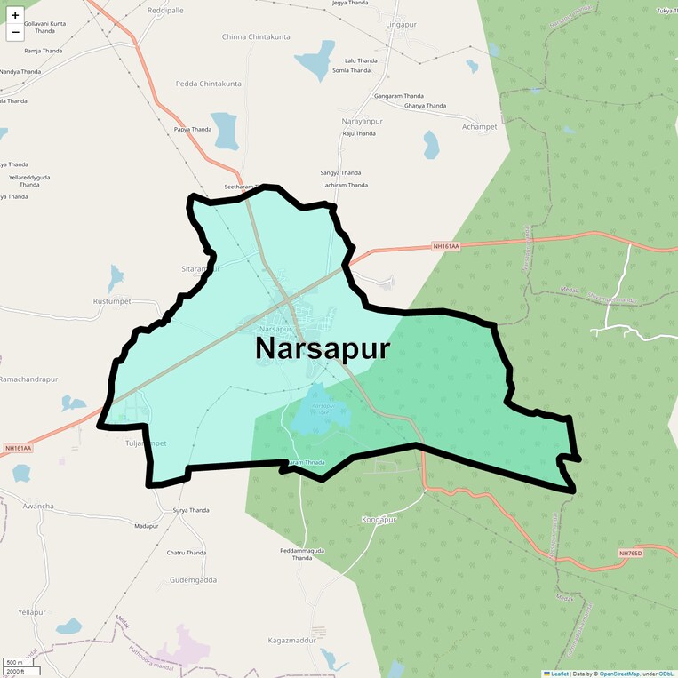 Location Map of Narsapur