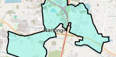 Location Map of Narsingi, Hyderabad