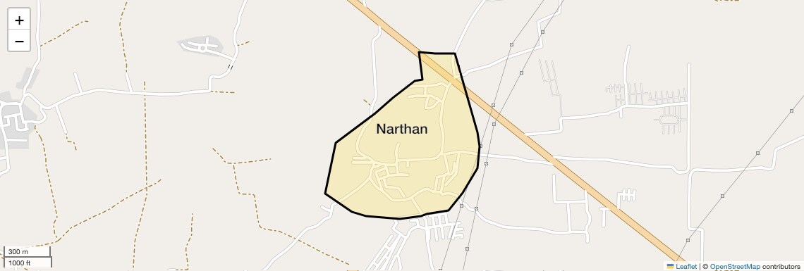Location Map of Narthan, Surat
