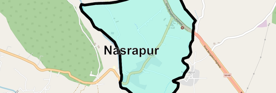 Location Map of Nasrapur, Pune