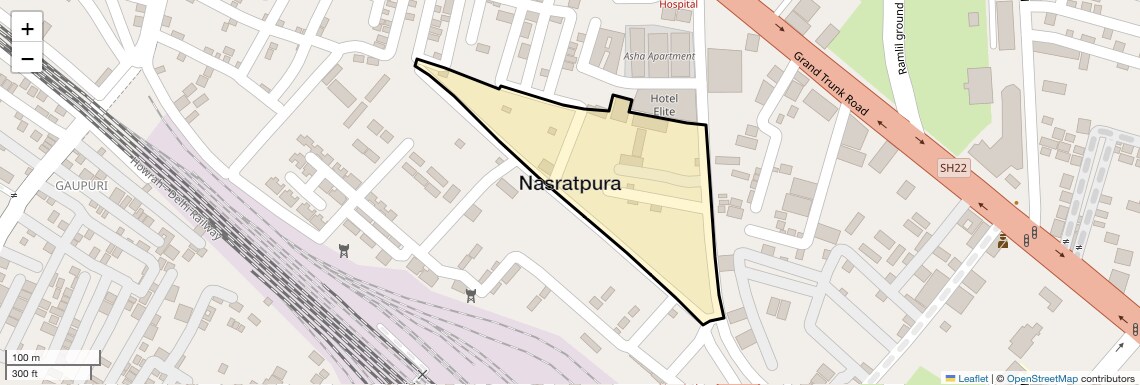 Location Map of Nasratpura, Ghaziabad