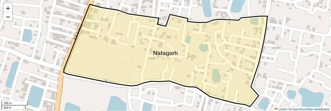 Location Map of Natagarh, Kolkata