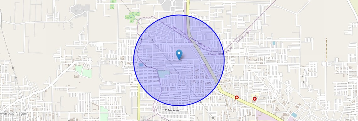 Location Map of Nathupura, Delhi