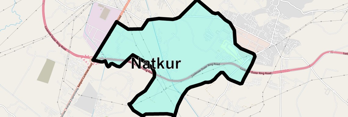 Location Map of Natkur, Lucknow