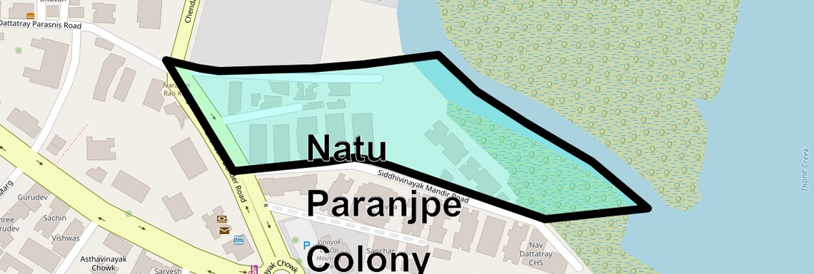 Location Map of Natu Paranjpe Colony, Thane