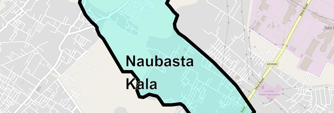 Location Map of Naubasta Kala, Lucknow