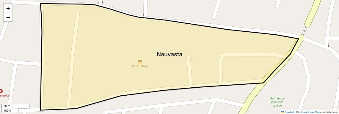 Location Map of Nauvasta, Agra
