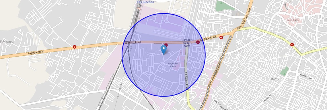 Location Map of Naval Vihar, Meerut