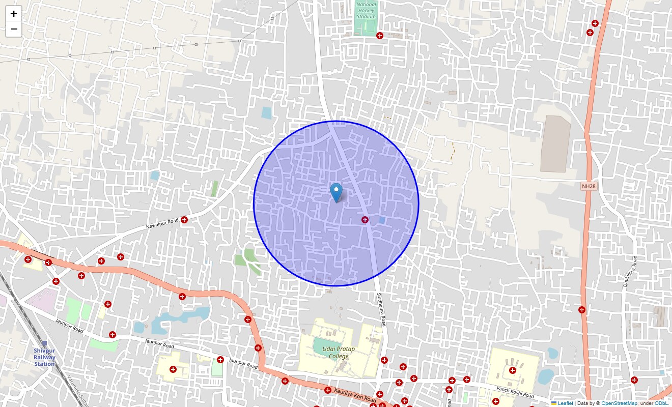 Location Map of Navalapur, Varanasi