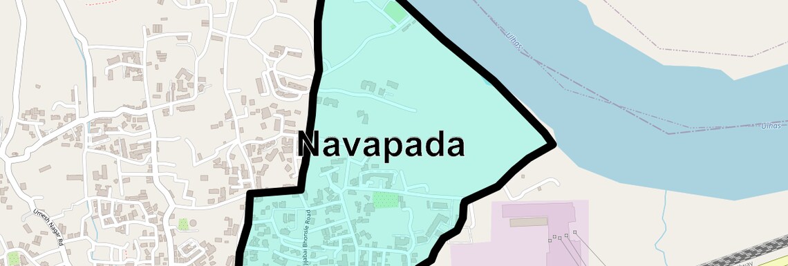 Location Map of Navapada, Thane