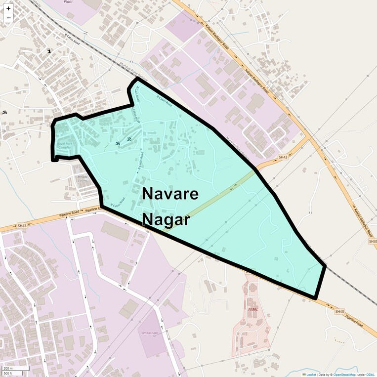 Location Map of Navare Nagar