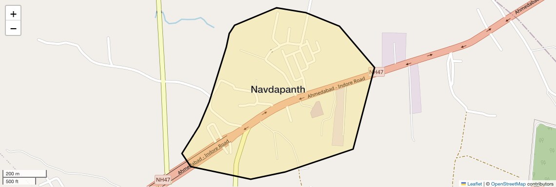 Location Map of Navdapanth, Indore