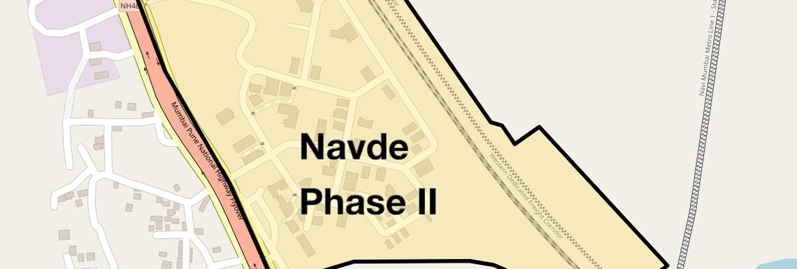 Location Map of Navde Phase II, Navi Mumbai