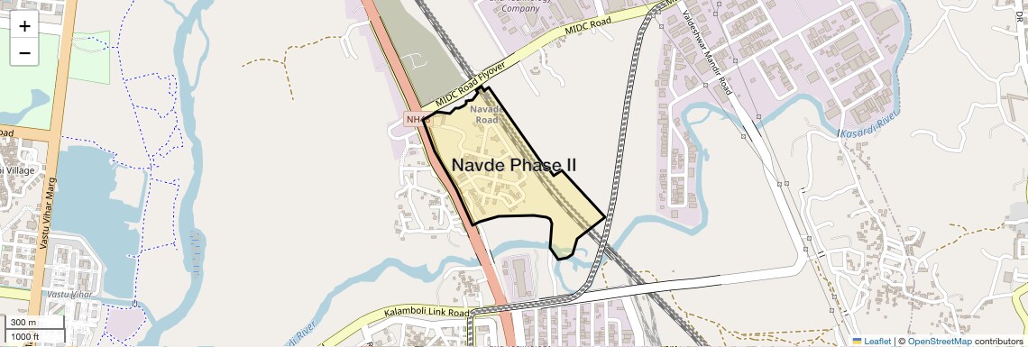 Location Map of Navde Phase II, Navi Mumbai
