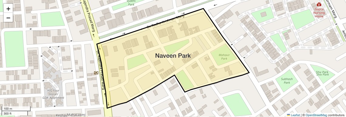Location Map of Naveen Park, Ghaziabad