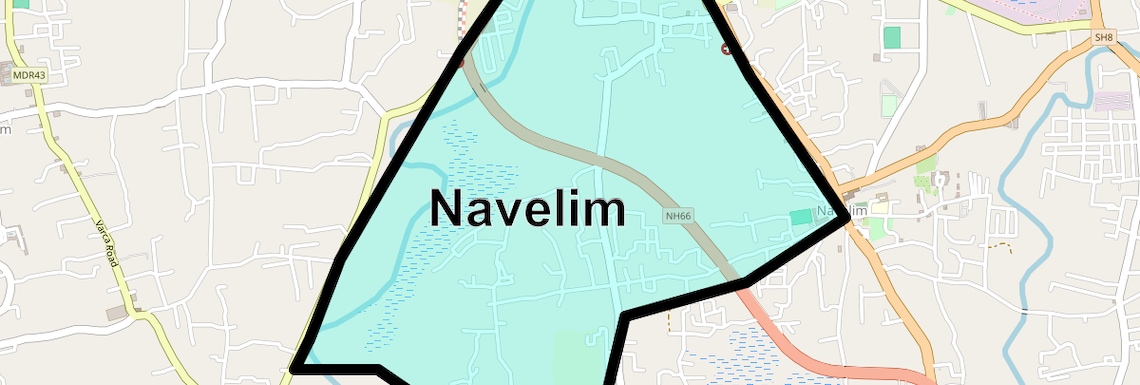 Location Map of Navelim, Goa