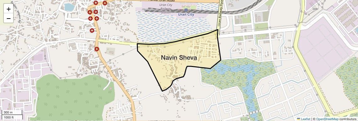 Location Map of Navin Sheva, Navi Mumbai